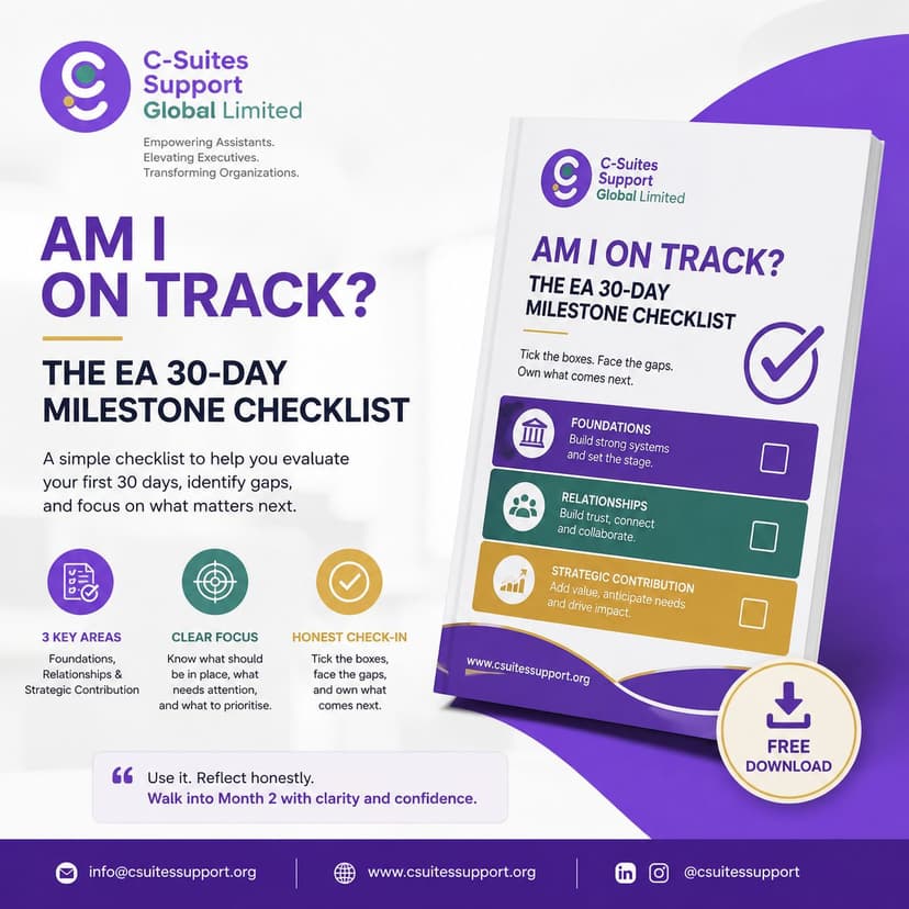 Executive Support Checklist
